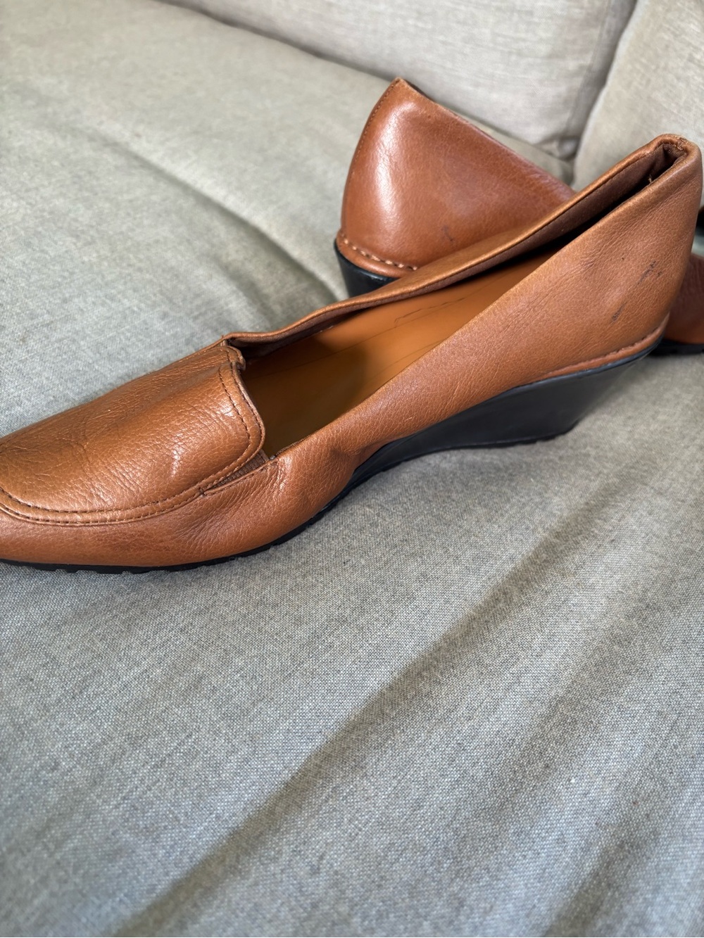 Rockport‎ Dynamic Suspension Brown Leather Comfort Wedge Loafers - Picture 5 of 6